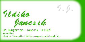 ildiko jancsik business card