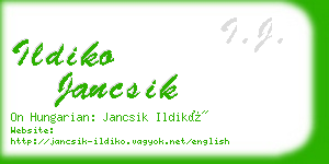 ildiko jancsik business card